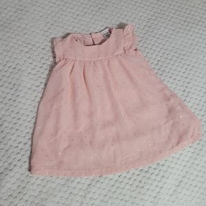 Pink dress with golden dots